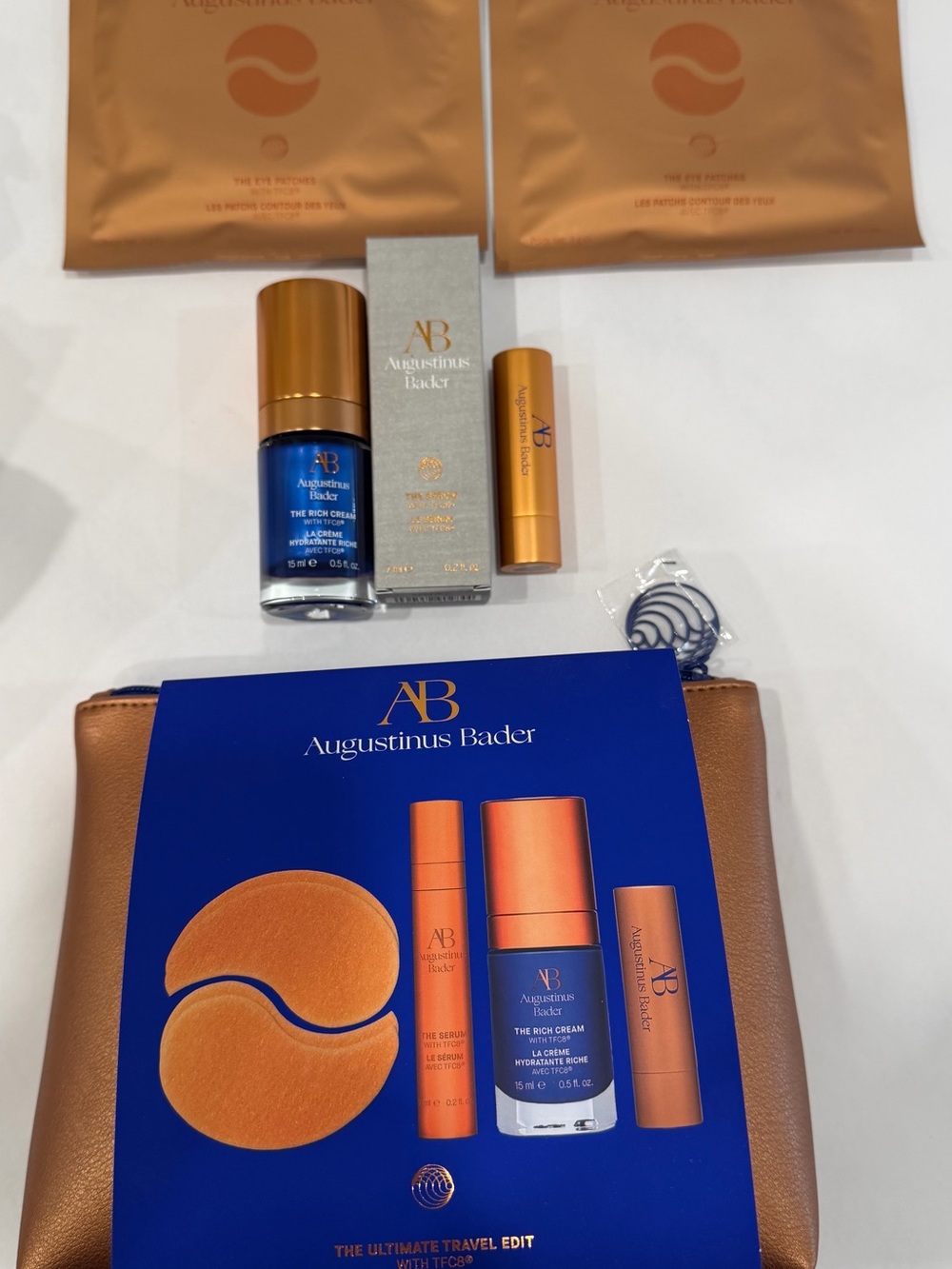 Augustinus Bader The Rich Cream Travel Set - Blue and Copper
